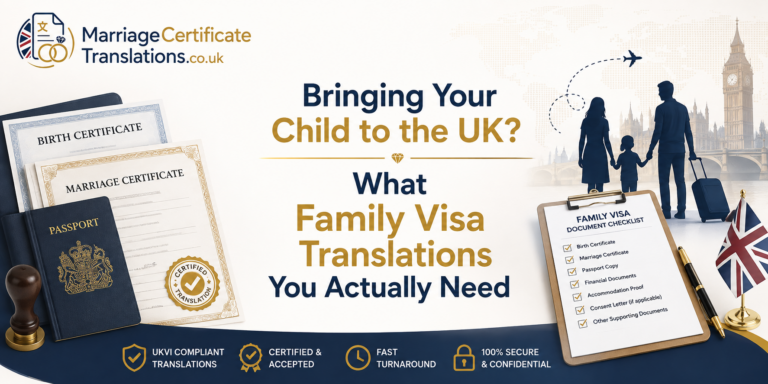 Certified Translations for UK Family Visa Applications: A Complete Guide for Parents and Children
