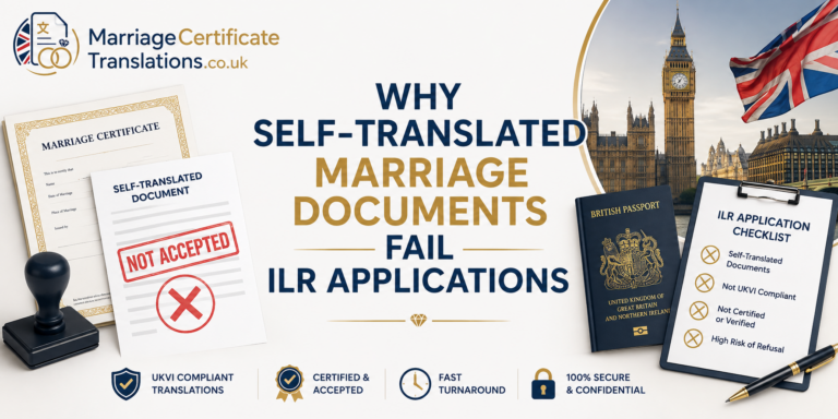 Why Self Translated Marriage Documents Fail Indefinite Leave Applications