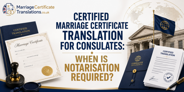 When Do Consulates Require a Notarised Marriage Certificate Translation?